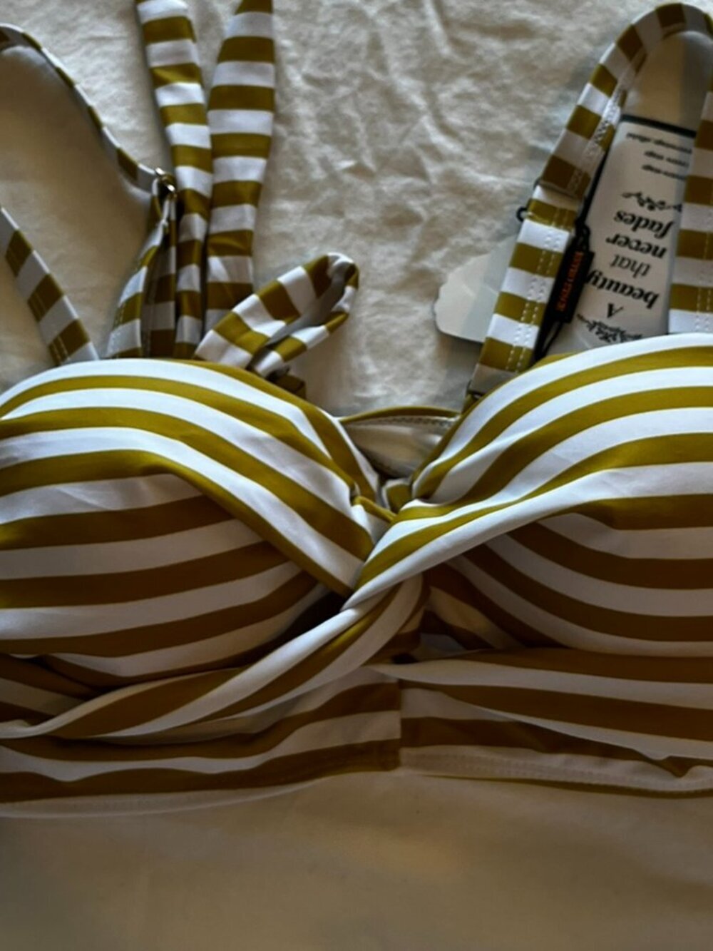 Retro Stage Woman's 1940's Striped Color Block Vintage Bikini Top Sz Xl — image 8 of 8